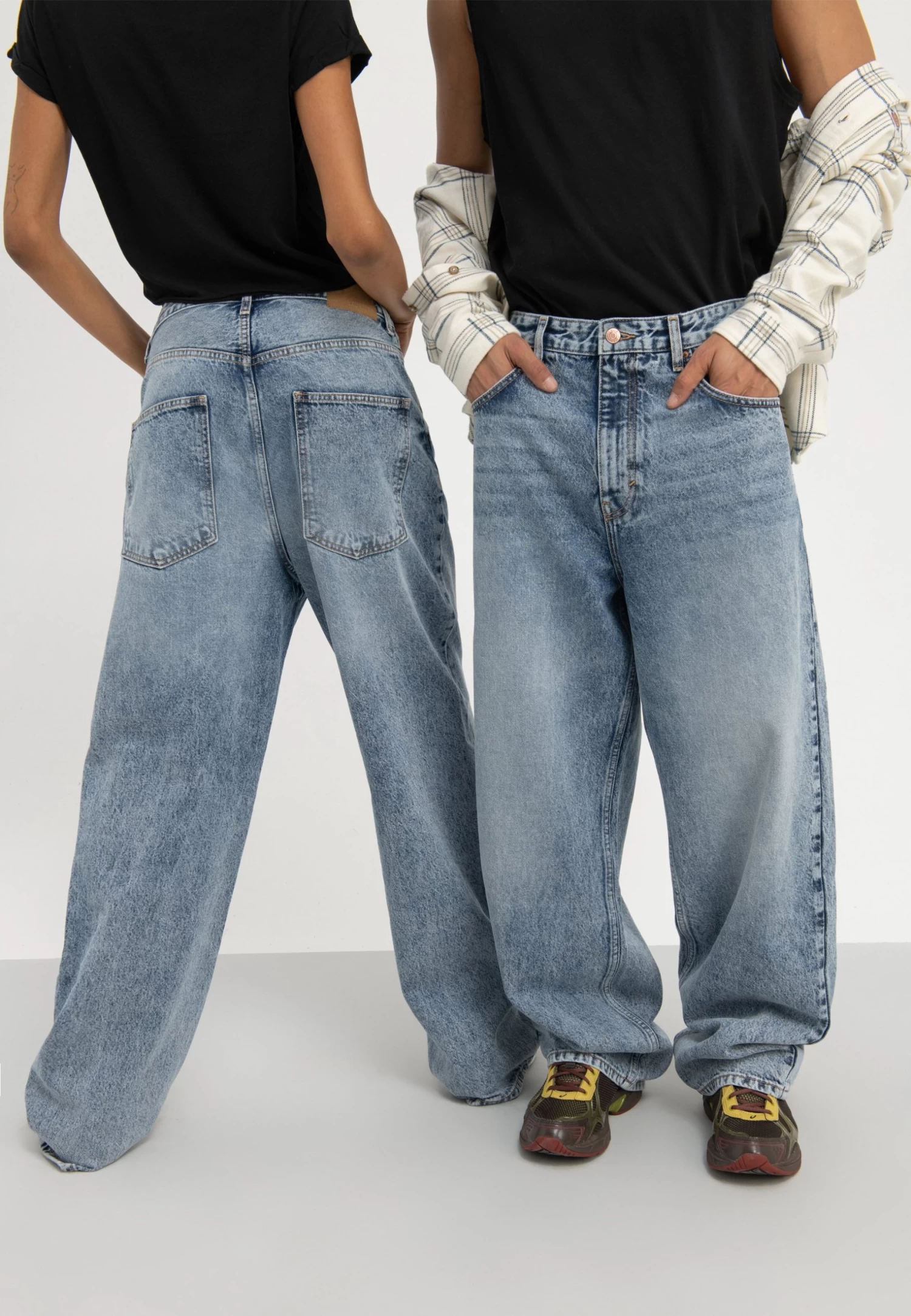 YOURTURN Baggy Jeans Unisex - Relaxed Fit Jeans - Dark Blue Denim 1 YOURTURN Baggy Jeans Unisex - Relaxed Fit Jeans - Dark Blue Denim