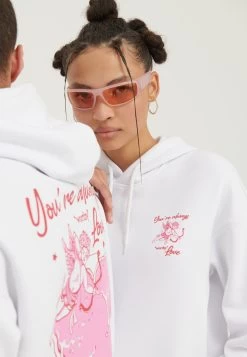 YOURTURN Heart Back Print Relaxed Hoodie Unisex - Hoodie - White -YOUR TURN Mode 2f28041d88624843b87a97958255bb0a