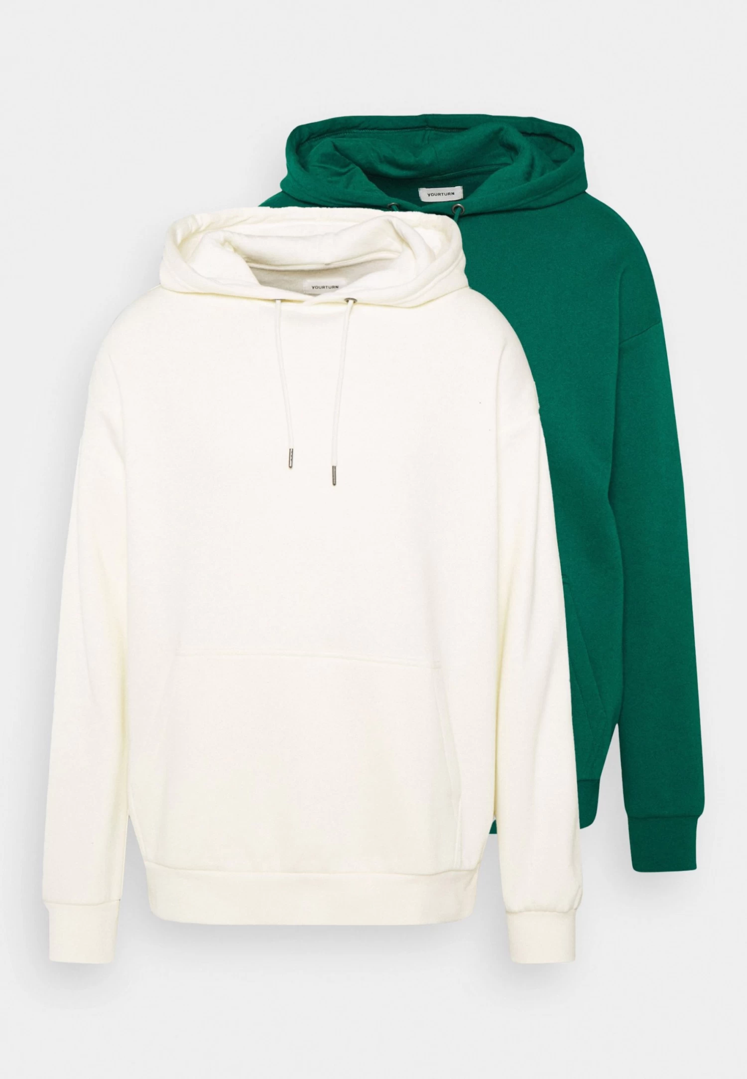 YOURTURN 2 Pack Unisex - Hoodie - Off-White/Green 1 YOURTURN 2 Pack Unisex - Hoodie - Off-White/Green