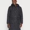 YOURTURN Coat Unisex - Halflange Jas - Black